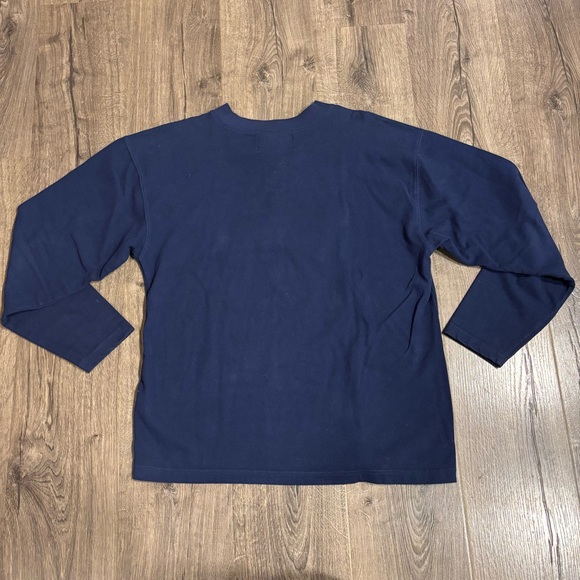 Harley Davidson Snap Closure Crew Neck Sweatshirt Size Med Navy Blue VINTAGE - Picture 5 of 9